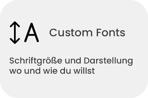 Custom Fonts definieren Custom Fonts definieren