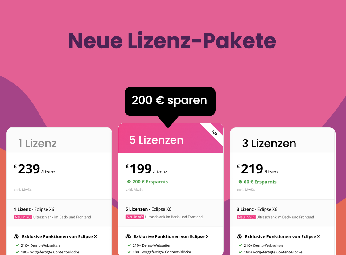 Neue Bundles für das Contao Theme Eclipse X
